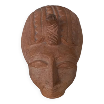 Buste tête africaine en pierre, Gabon