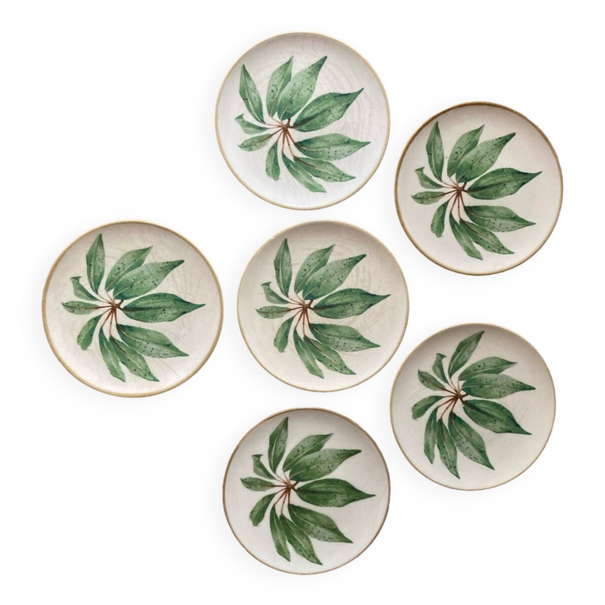 Handcrafted decorative ceramic plates