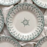 6 assiettes plates en terre de fer "Sagittaires" Gien