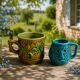 Vintage barbotine cup duo