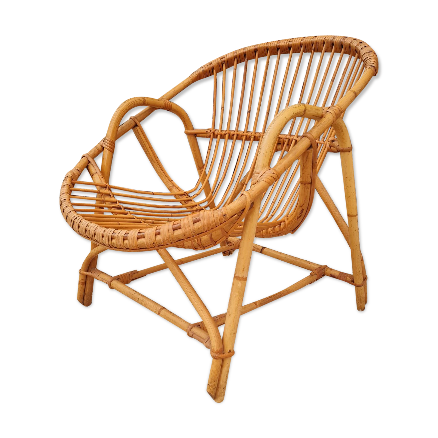 Rattan armchair 1960