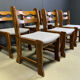 Brutalist dining chairs, set of 6 - 1960s