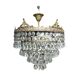 Bronze and crystal ceiling chandelier