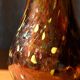 Free-form amber art glass vase by Gyula Budveszel, Hungary, 1990s