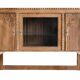 Art Deco display cabinet in walnut • Sculpted decorations • Brass