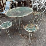 Wrought iron garden furniture