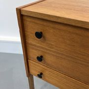 Travailleuse en bois collection de cornes années 1960 scandinaves