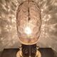 Murano lamp in glass and gilded brass