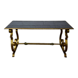 Table basse fer forgé doré