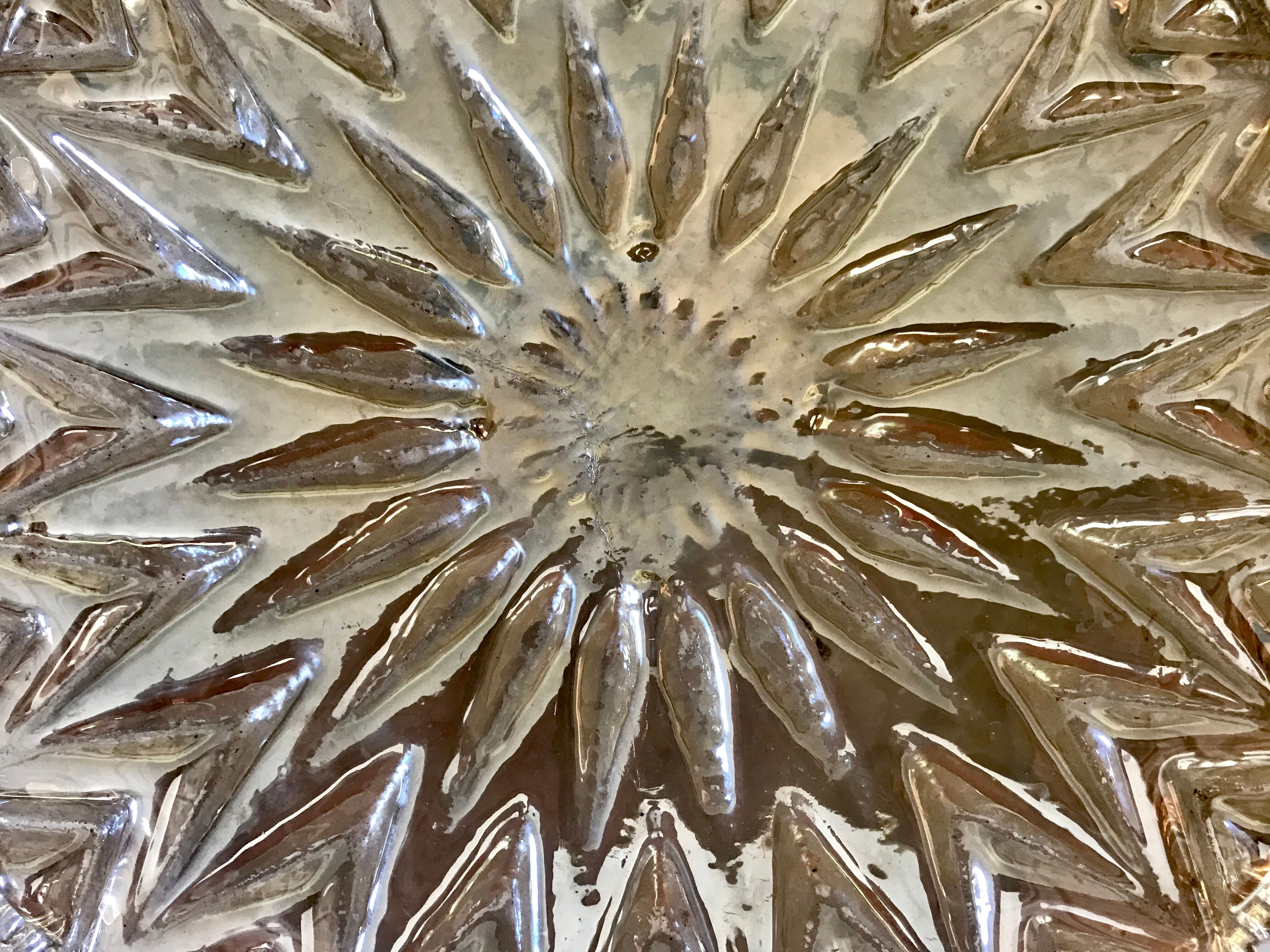 Vintage iridescent amber ceiling