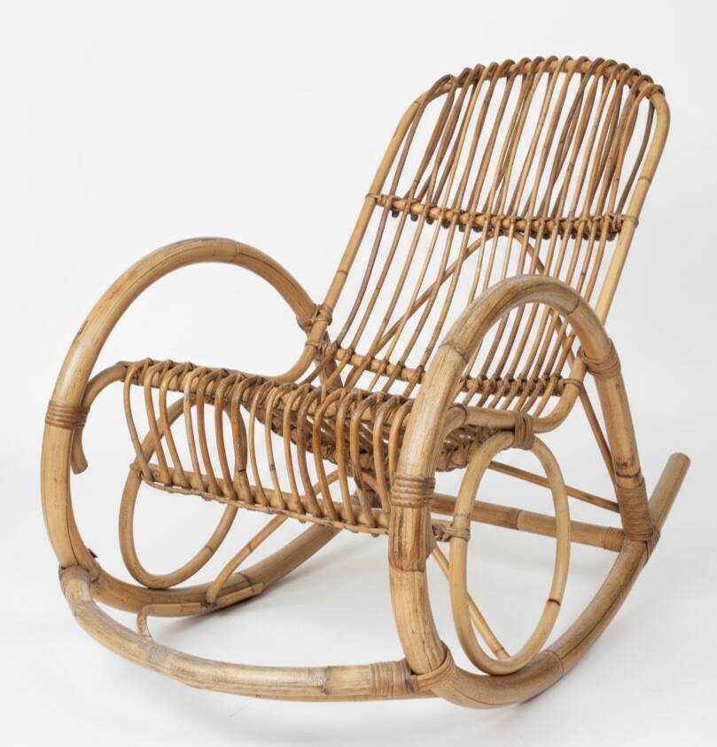 1960s Rattan Rocking Chair