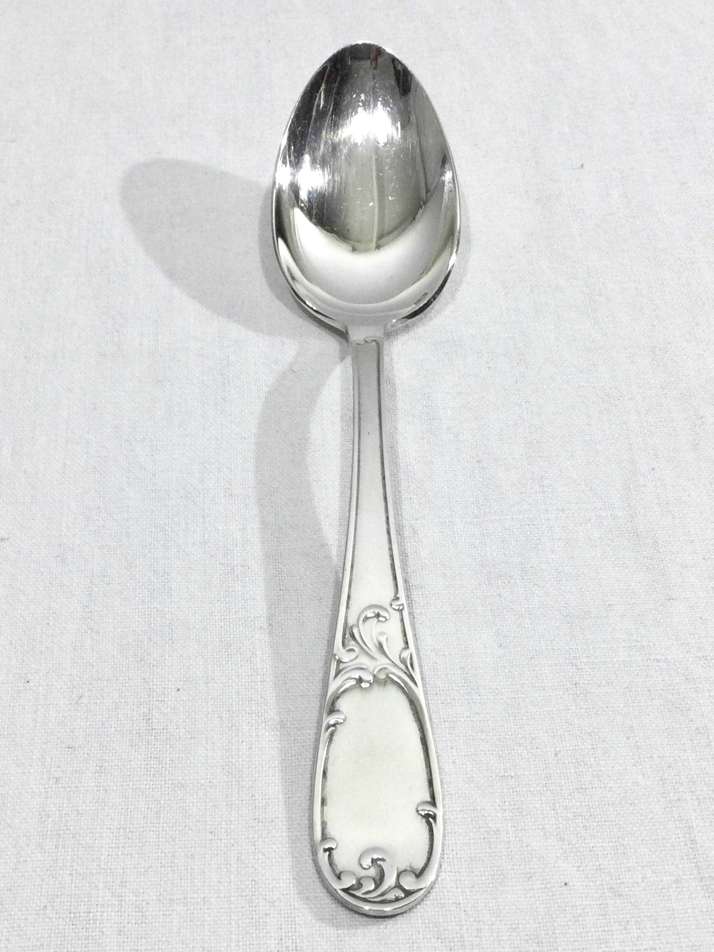 49-piece cutlery set in Louis XV silver-plated metal