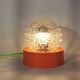 Vintage orange transparent glass ball lamp