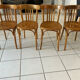 Set of 4 vintage bistro chairs from the 1960s.