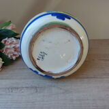 Pitcher carafe chevrette in terracotta enamelled with flowers italian crafts numbered