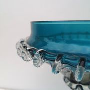 Coupe vintage sur pied en verre, italie