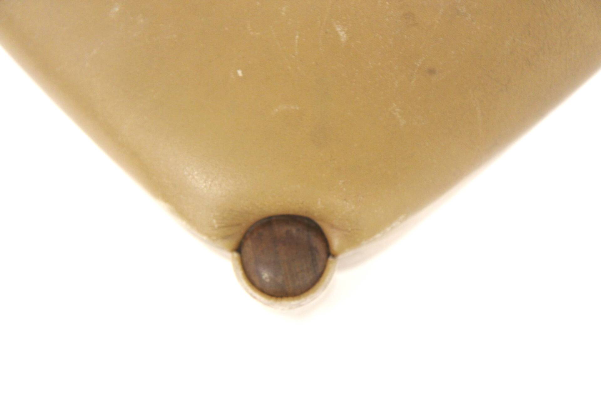 Scandinavian leather footstool, Denmark, 1960s