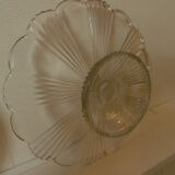 Art Deco glass cake dish