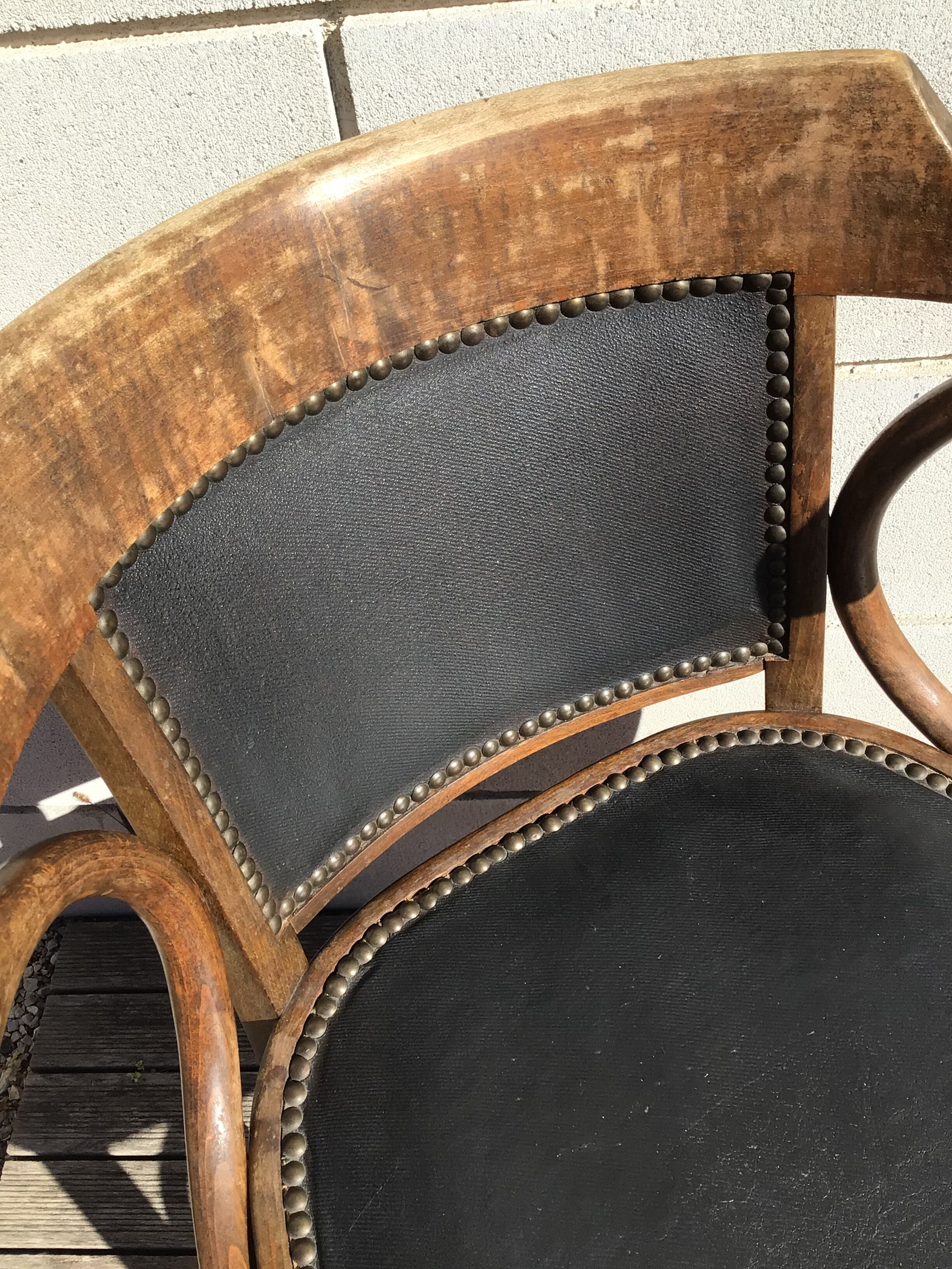 Baumann office armchair n°29 black around 1925