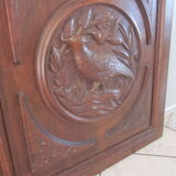 Pair of old carved wooden door