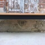 Ancienne table ou console patine noir