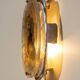 Glass, brass and aluminum wall light No.10