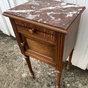 Louis XVI Style Walnut Bedside Table – Early 20th Century