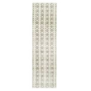 1970s Turkish Hand-Knotted Wool Cotton Beige Runner Rug 70x262