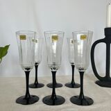 Six vintage champagne glasses Luminarc Octime 70s-80s