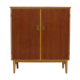 Armoire scandinave bicolore en teck et bouleau avec tiroirs des années 1960