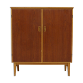 Armoire scandinave bicolore en teck et bouleau avec tiroirs des années 1960