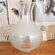 Vintage french glass replacement shade floral decoration frilled top edge 3650