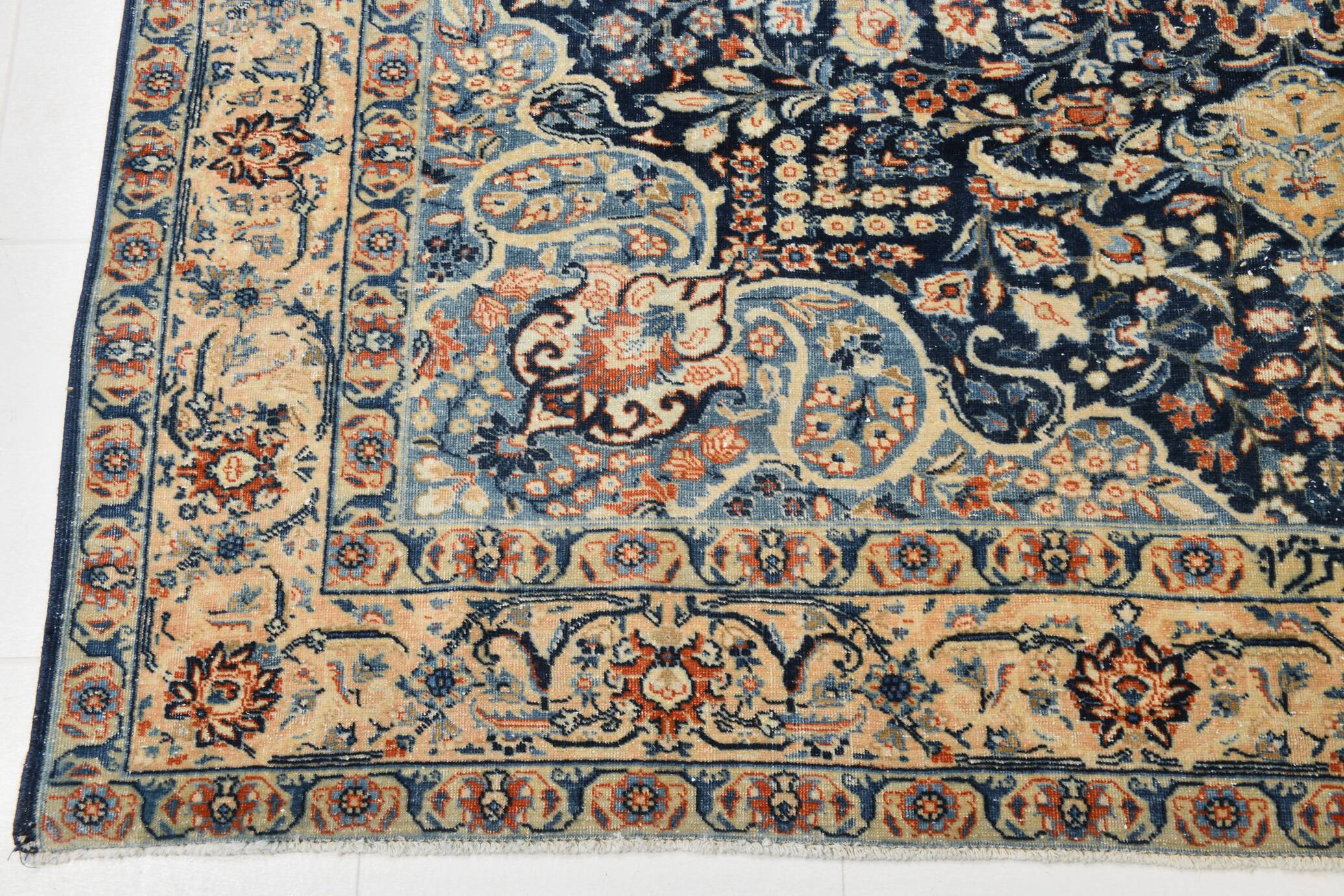 8x10 Oversize Navy Blue Persian Rug, 227x313Cm