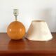 Solid elm lamp Italy 70s vintage