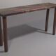 Lorenzo Burchiellaro, side table, copper and stained beechwood, Italy, 1960s.