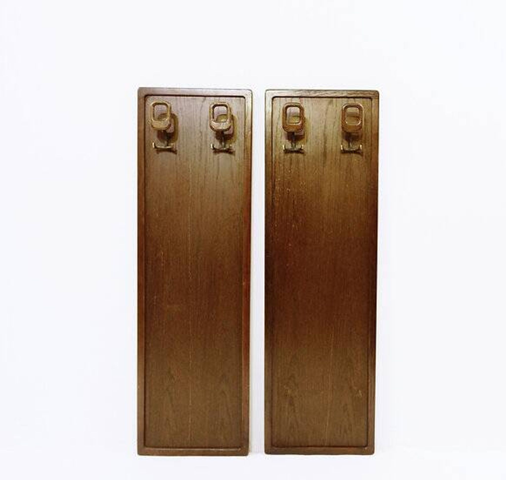 Mid Century Modern wood wall coat rack - 2 available