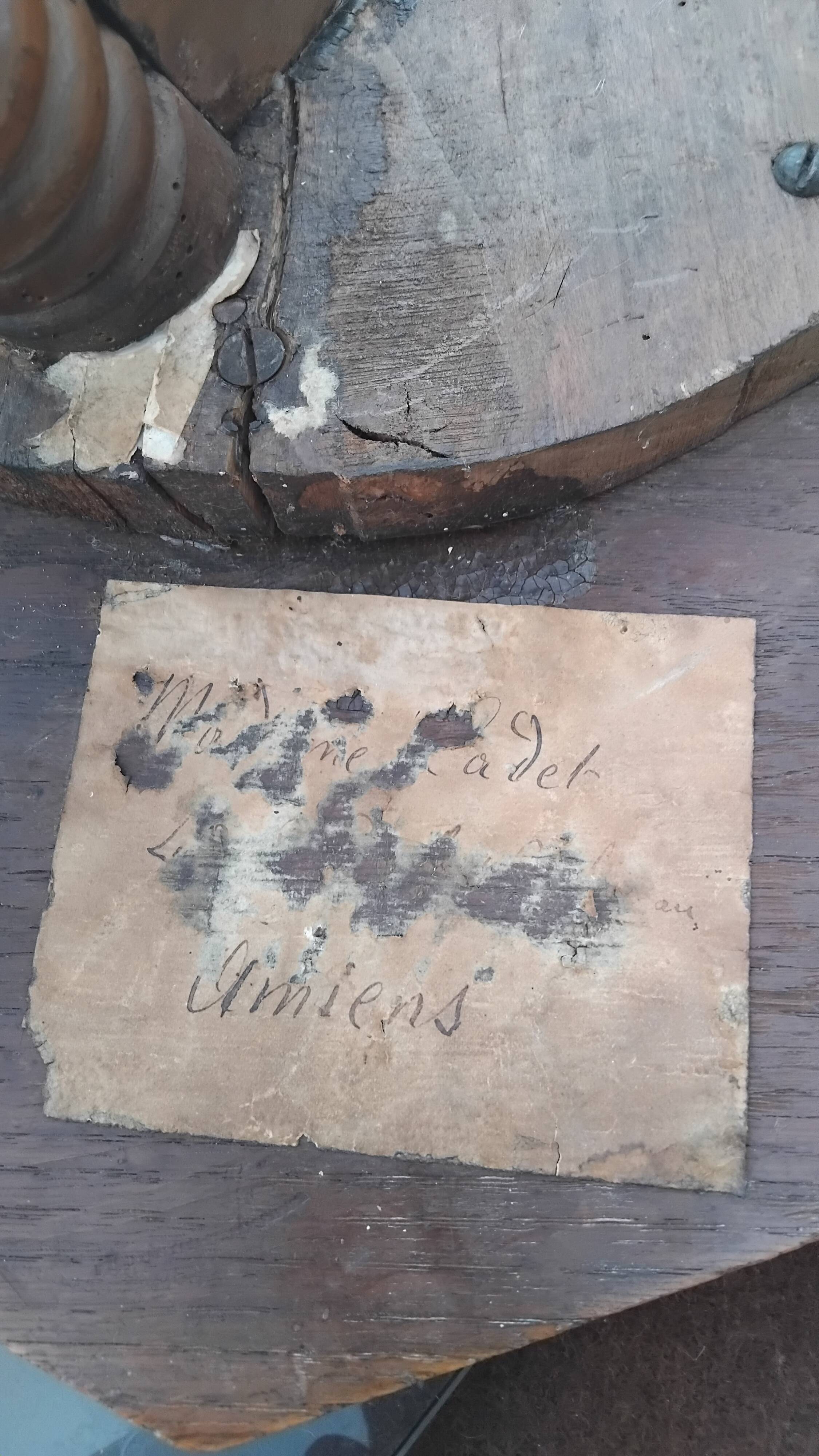 Antique wooden tripod side table with carved ball legs, 19th century
