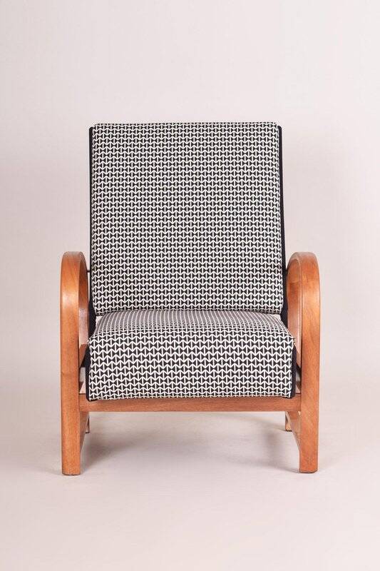 Art Deco Walnut Lounge Chairs attributed to Thonet, Germany, 1930s, Set of 2