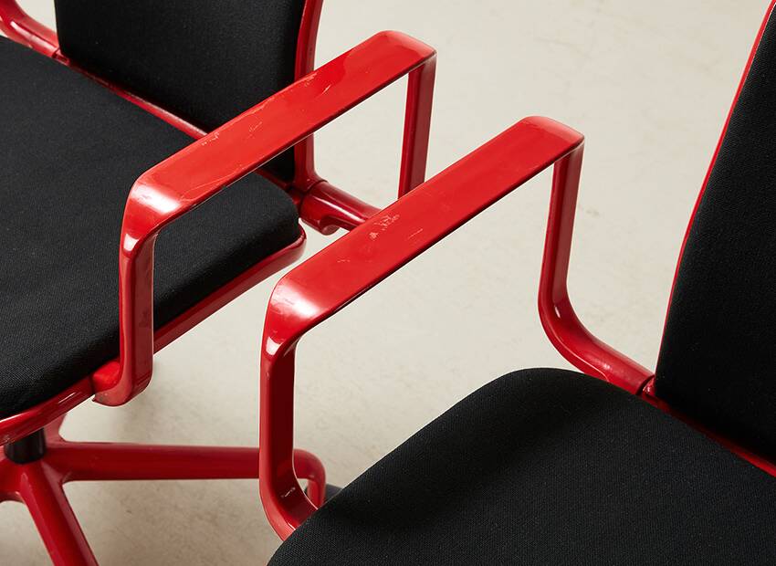 Pair of Supporto Desk Chairs by Frederick Scott for ICF Italy 1976
