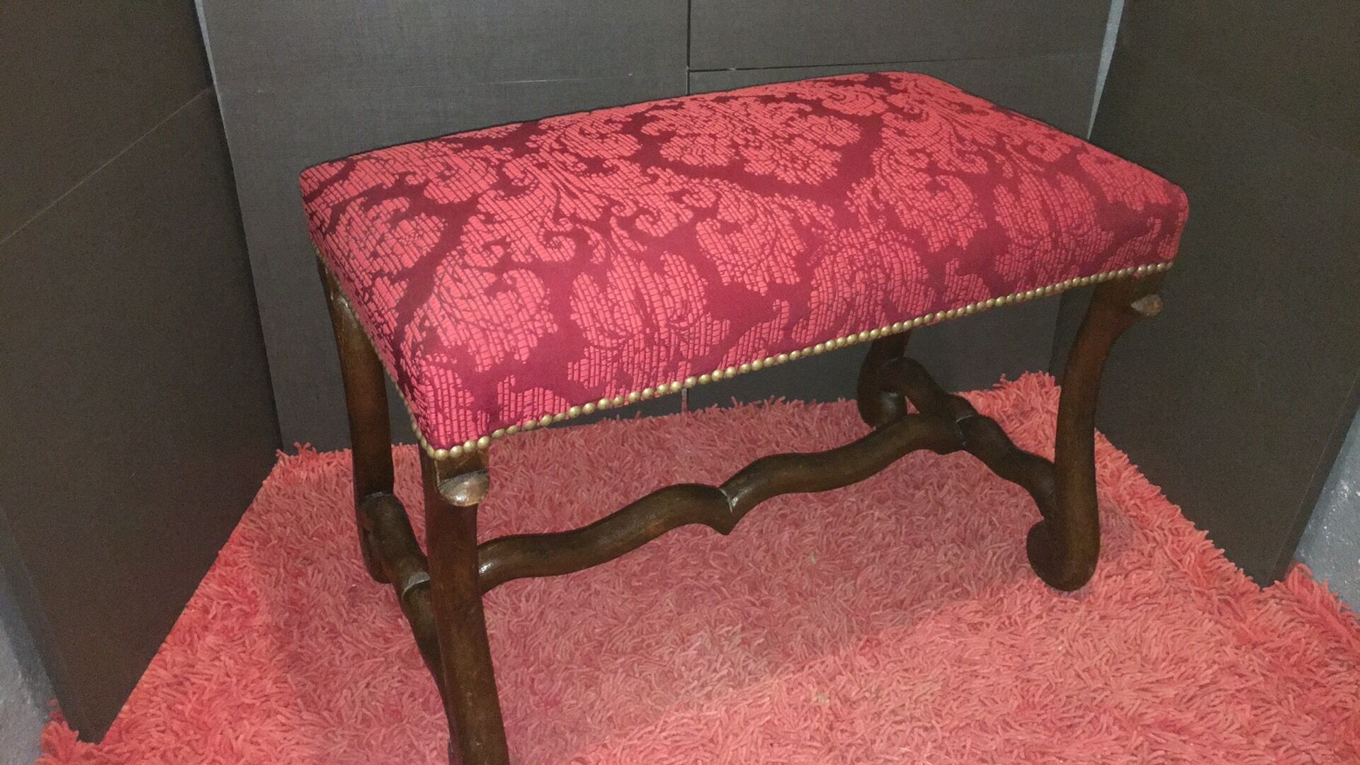 Brutalist wooden bench 1960