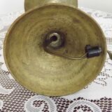 Tall Heavy Brass Electrified Moroccan Candlestick Lamp Mid-20th Century