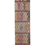 Vintage Turkish Oushak Handwoven Rug 72x384 cm