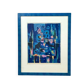 Tony Agostini, Bouquet with Blue Vase, Lithograph, Framed