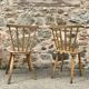 Pair of bistro chairs and bohemian beech