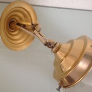 Lantern pendant four sides frosted glass and gold metal art deco / art nouveau