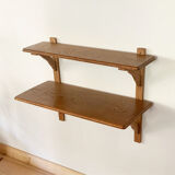 Double vintage wooden shelf