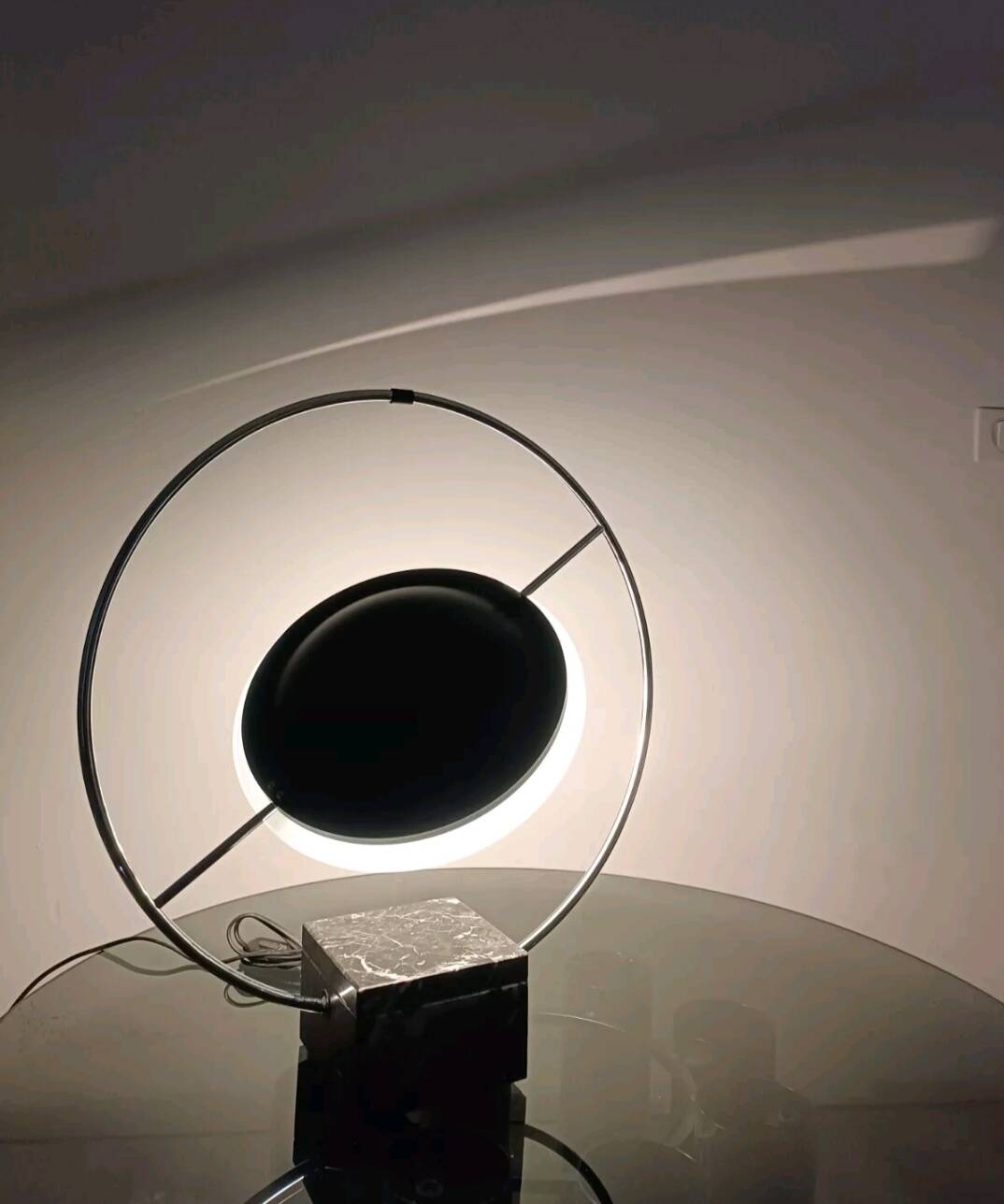 Saturn lamp by LG for Maison Lucien Gau 1980