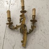 3-pointed bronze wall lamp