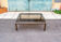 Coffee table in steel and brass, with decorations in colored plexiglas Italy 70s