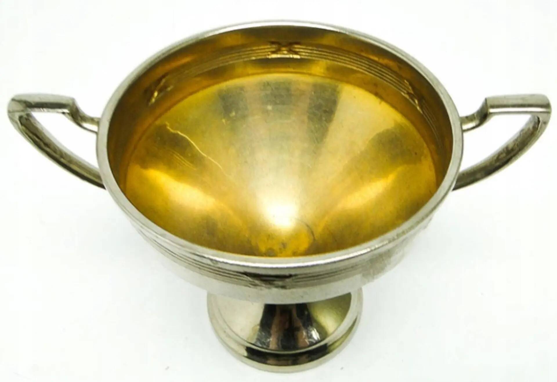 Secession basket sugar bowl, nickel-plated brass, Germany, early 20th century